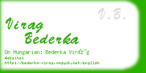 virag bederka business card